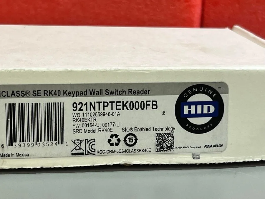 Коммутатор HID 921NTPTEK000FB iClass SE RK40 Keypad Wall Switch er