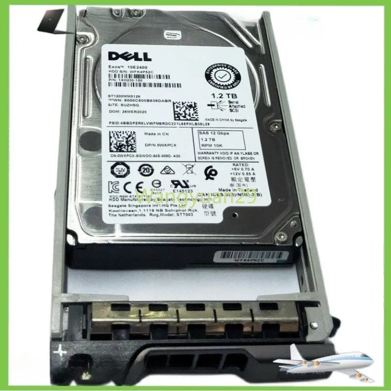 Сервер 0WXPCX Dell POWEREDGE WXPCX 1.2TB 10K RPM 12Gb/s 2.5" SAS SERVER HDD Hard