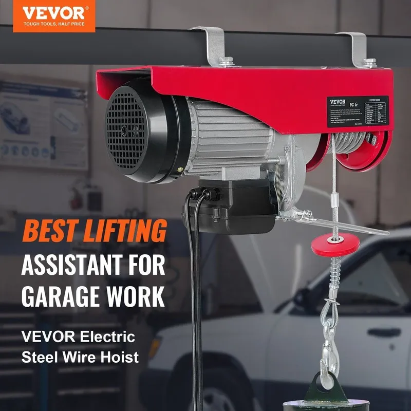 Таль 1320lb 1150W 110V Electric Hoist 40ft Lift with Remote & Steel Wire