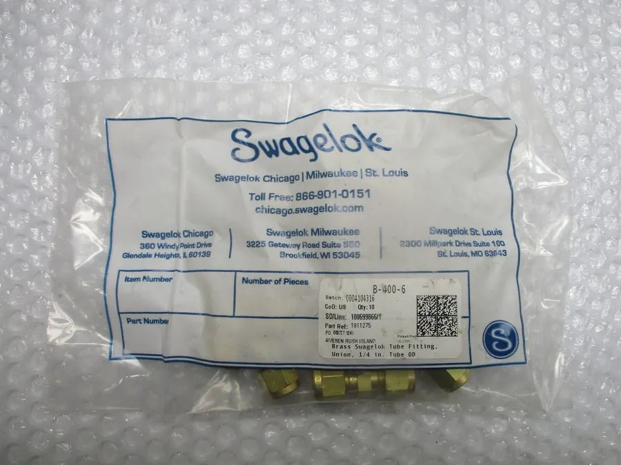 Разъём SWAGELOK B-400-6 FITTING PKG OF 10 NSMP