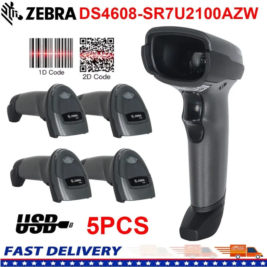 Сканер штрих-кода Zebra DS4608-SR7U2100AZW 1D 2D LED Handheld Laser Imager USB B