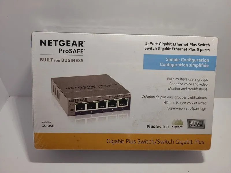 Коммутатор NETGEAR GS105E 5-Port Gigabit Smart Managed Plus Ethernet Switch