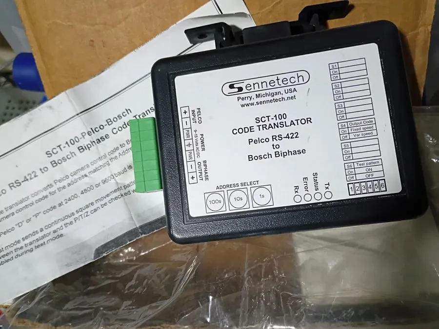 Камера Sennetech SCT-100 Camera Code Translator Bosch RS232 Pelco RS-422 — фото лота 1