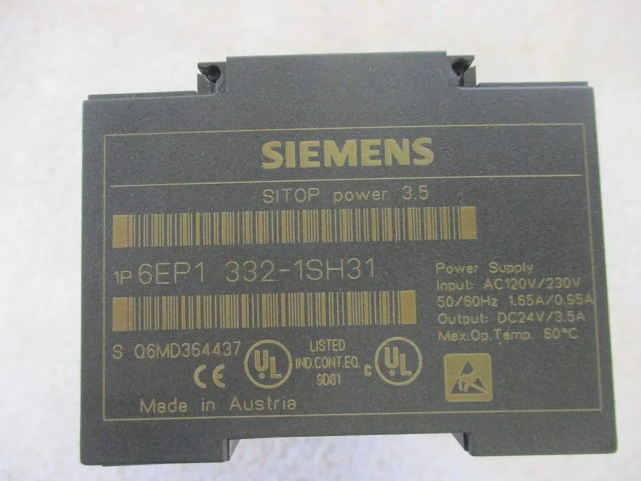 Блок питания Siemens SITOP POWER 3.5 1P 6EP1 332-1SH31 Power Supply 24 VDC 3.5 A