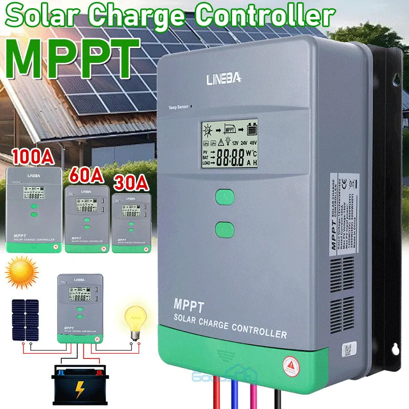 Аккумулятор 5200W MPPT Solar Charge Controller 100A/12V 24V 36V 48V Battery PV R