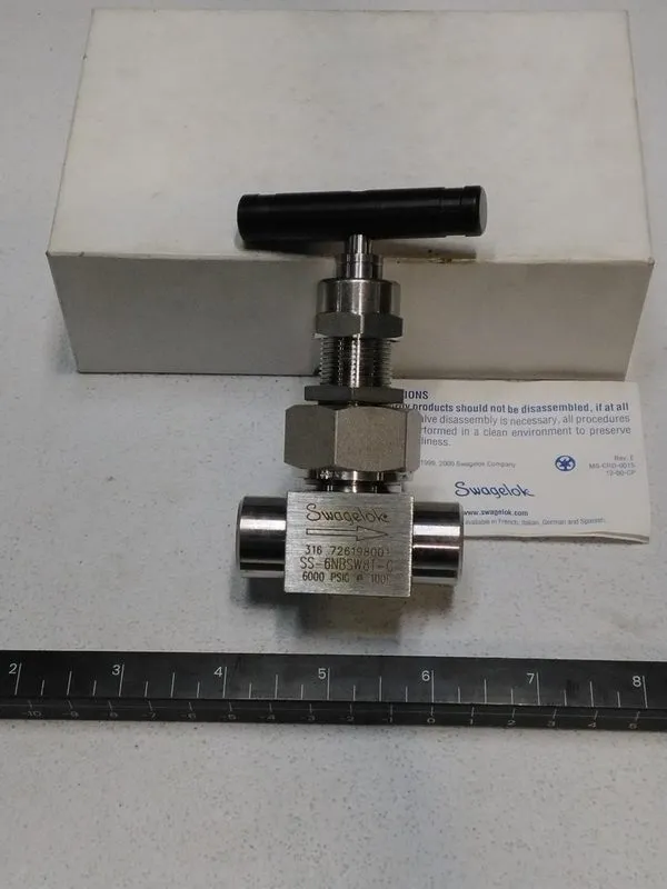 Клапан USA Swagelok 100% Union Bonnet Needle Valve SS-6NBSW8T-G — фото лота 1
