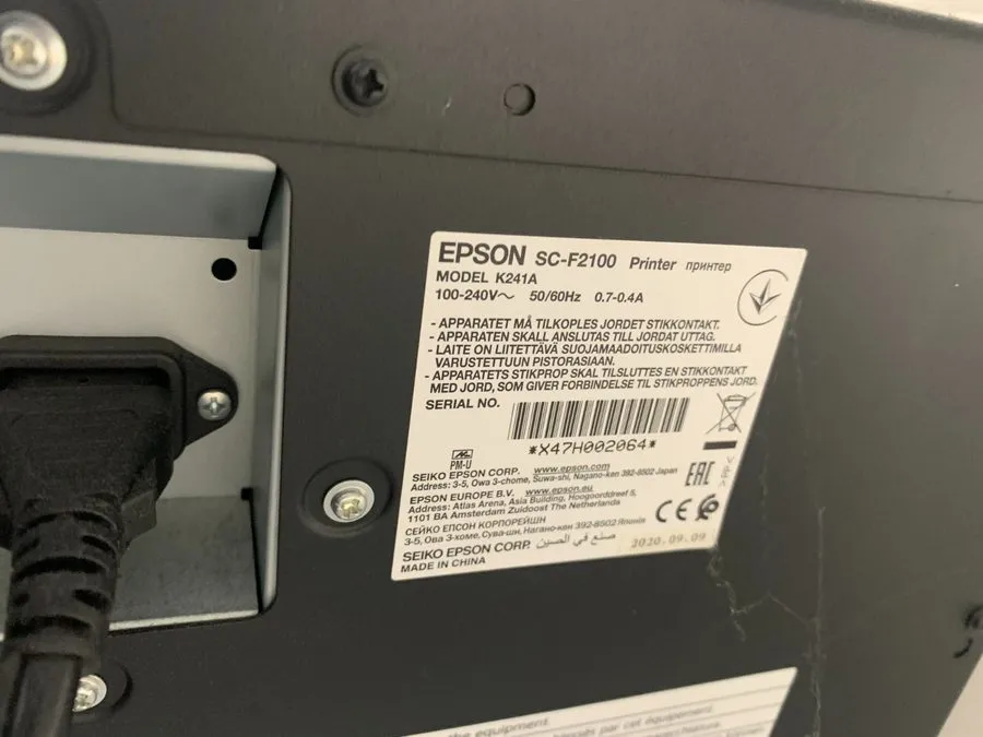 Принтер Epson F2100 DTG Printer W/ Small, Medium, Large Platters Included — фото лота 1