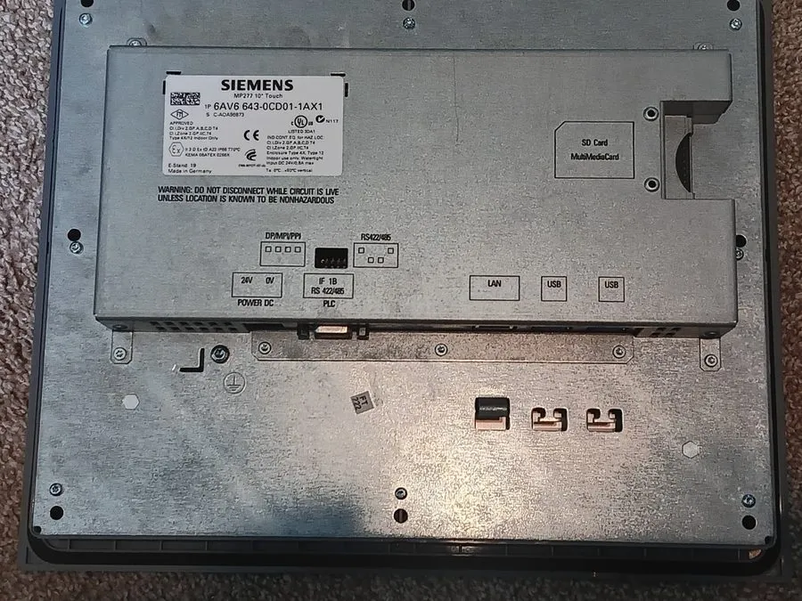 Панель оператора Siemens HMI 6AV6643-0CD01-1AX1 TOUCH PANEL SCREEN