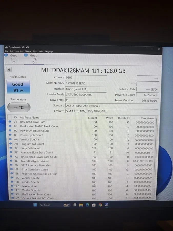 SSD-накопитель Micron RealSSD C400 128GB 2.5" SATA 6Gb/s SSD HP MTFDDAK128MAM-1J — фото лота 2