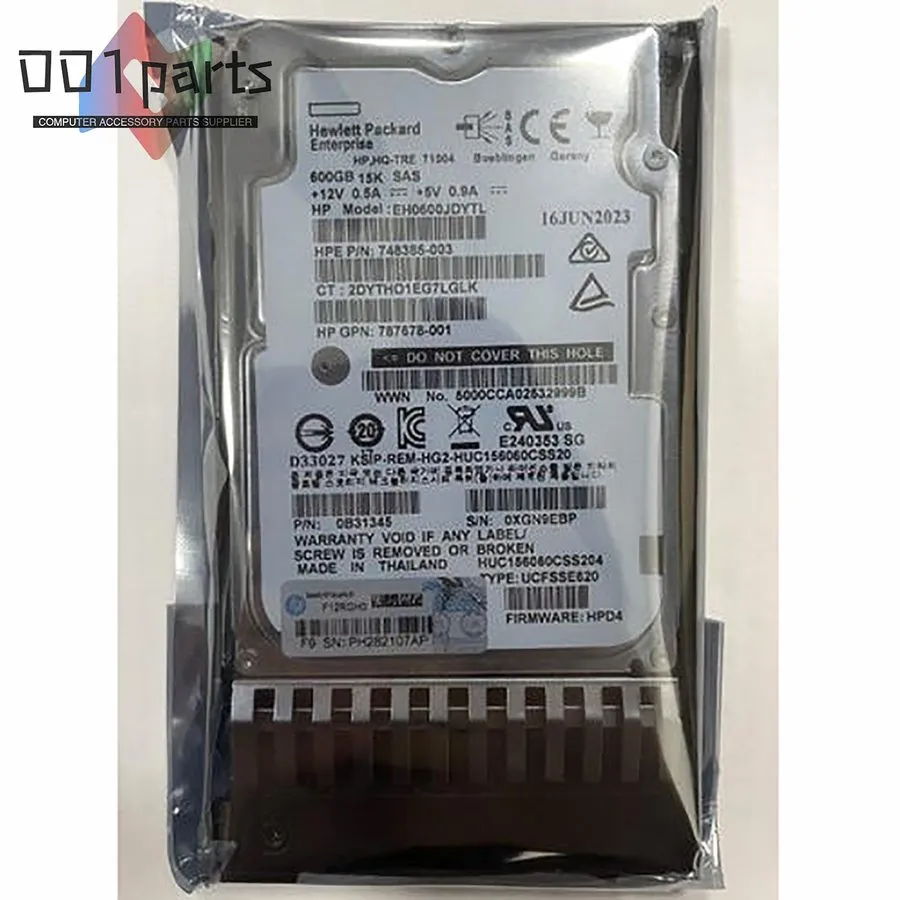 Жёсткий диск 785103-B21 785409-001 HP 600GB 12G 15K 2.5" SAS Hard Drive HDD