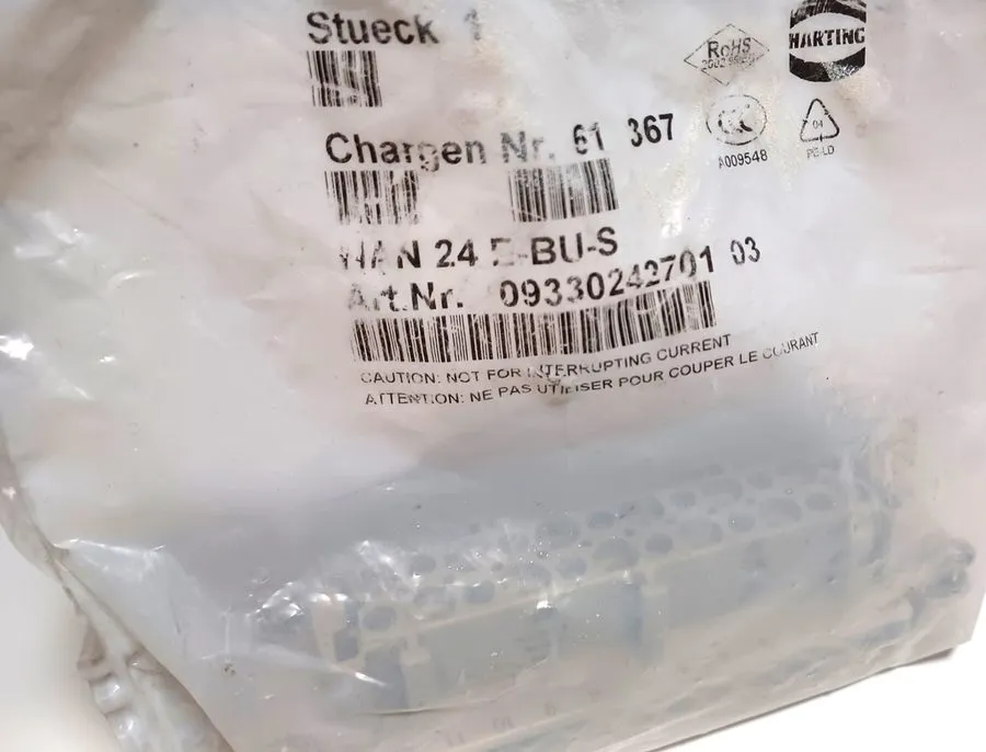 Разъём HARTING CONNECTOR HAN 24 E-BUS CONTACT BLOCK 09330242701