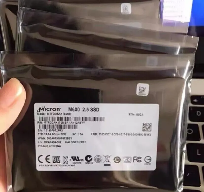 SSD-накопитель Micron M600 1TB MTFDDAK1T0MBF-1AN12ABYY 2.5” SSD SATA III Wiped