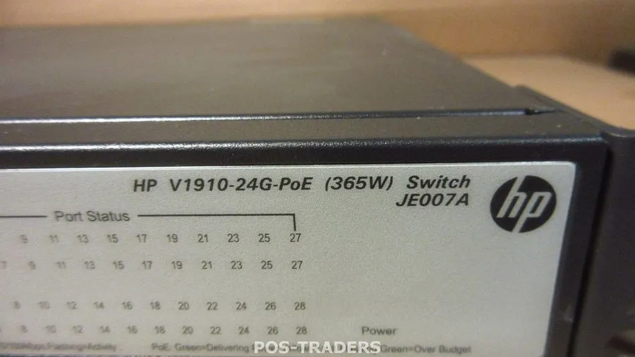 Коммутатор HP JE007A V1910-24G-POE 365W 24-Port Gigabit Smart Managed PoE Switch