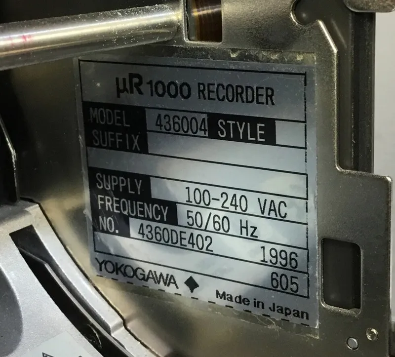 Датчик температуры Yokogawa 436000 UR1000 Temperature Chart Recorder 5E-38