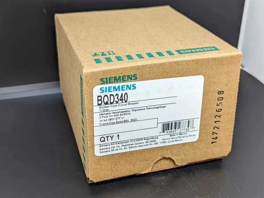 Автоматический выключатель Siemens BQD340 3 Pole 40Amp, 480V Circuit Breaker Bla