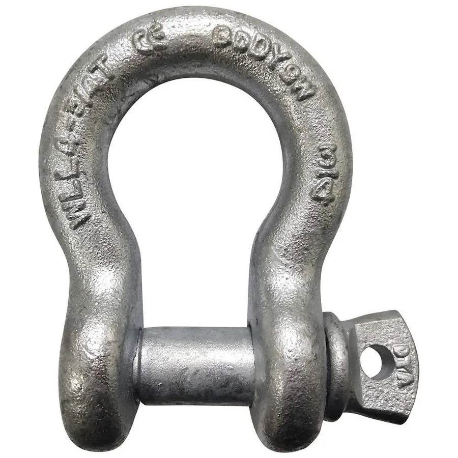 Такелажная скоба GRAINGER APPROVED 55AY10 Anchor Shackle,Screw Pin,3/4" Body Siz — фото лота 1