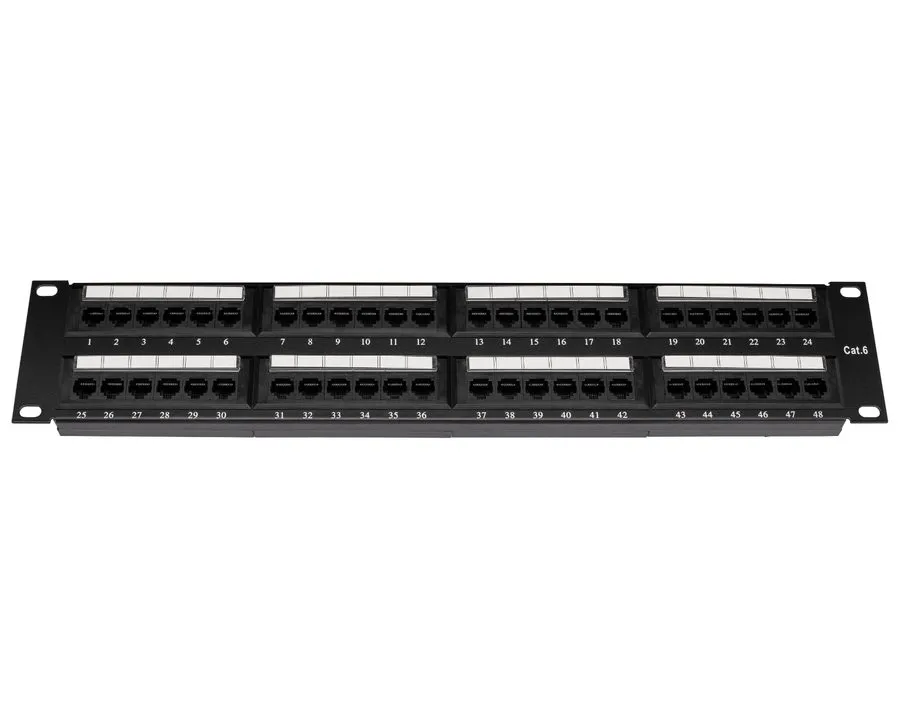 Патч-панель 48-port Cat6 2U Patch Panel, 110 Type (568A/B) — фото лота 1