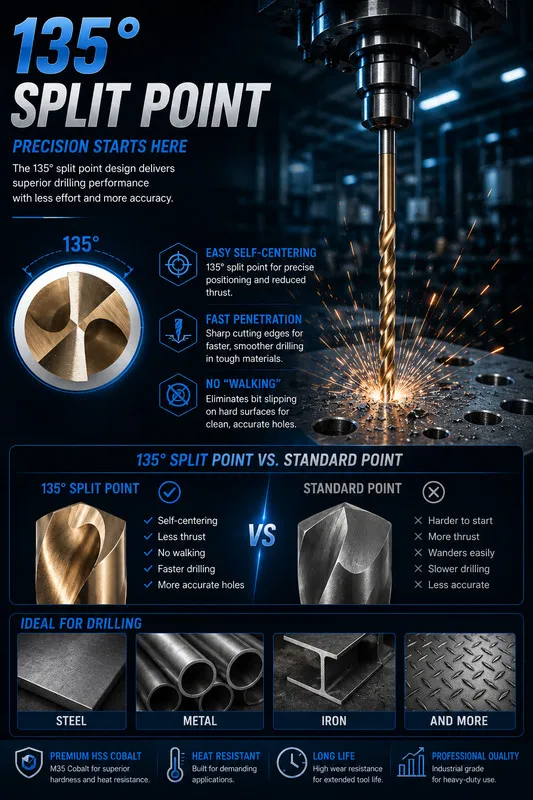 Режущий инструмент MAX-CRAFT Cobalt Drill Bit Set 1/16" M35 HSS Co Twist Jobber — фото лота 1