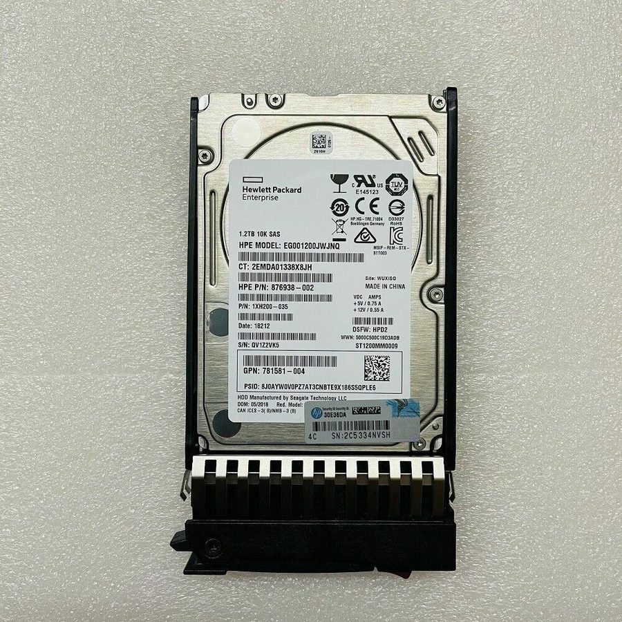 Жёсткий диск HPE J9F48A 787648-001 MSA 1.2TB 10K 12G 2.5 SAS DUAL PORT HDD HARD 