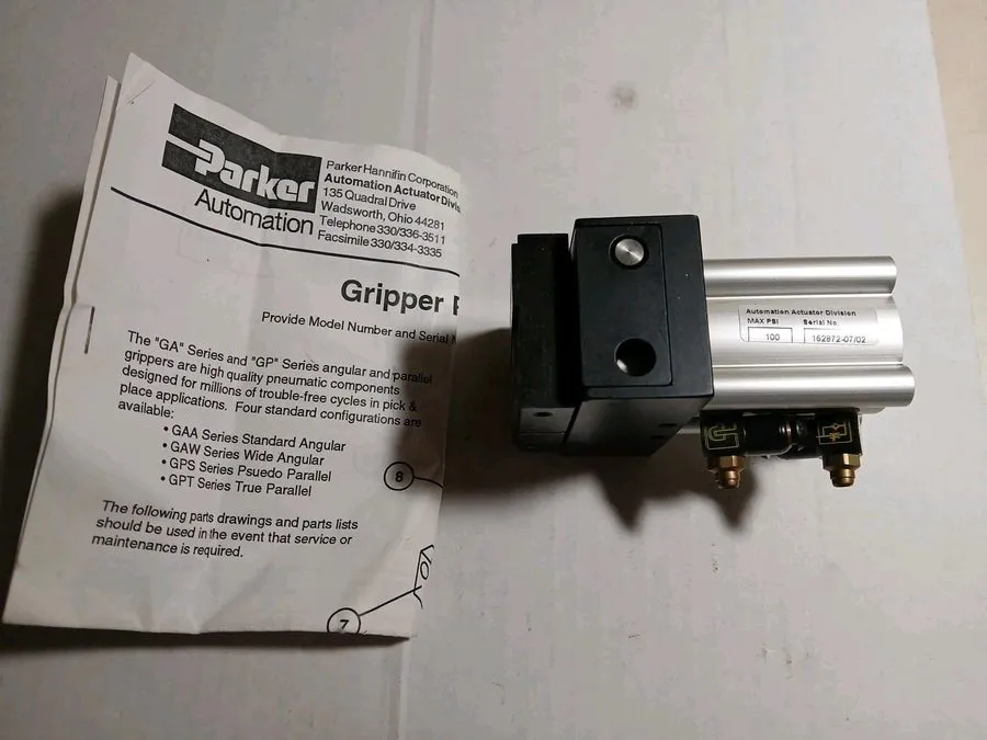 Захват PARKER HANNAFIN PNEUMATIC PARALLEL GRIPPER ACTUATOR GPT101P-A81-A — фото лота 1