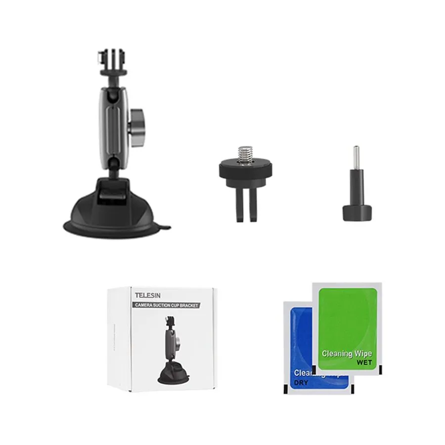 Вакуумная присоска TELESIN TE-SUC-010 Aluminum Alloy Suction Cup Mount With Doub — фото лота 2