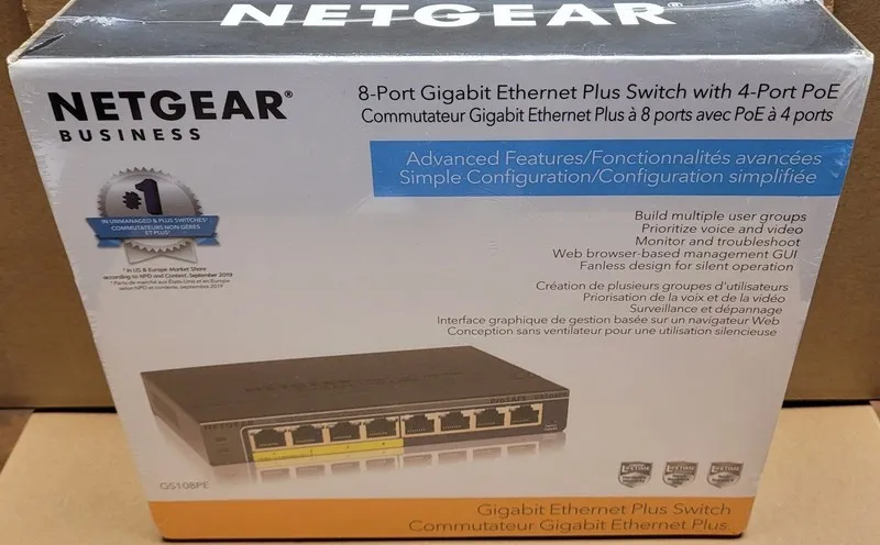 Коммутатор NETGEAR GS108PE-300NAS 8-Port Gigabit Ethernet Switch w/ 4-Port