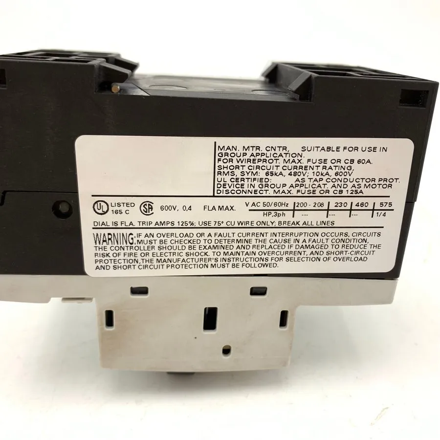Автоматический выключатель SIEMENS SIRIUS 3RV1011-0EA10 MOTOR PROTECTION CIRCUIT — фото лота 1