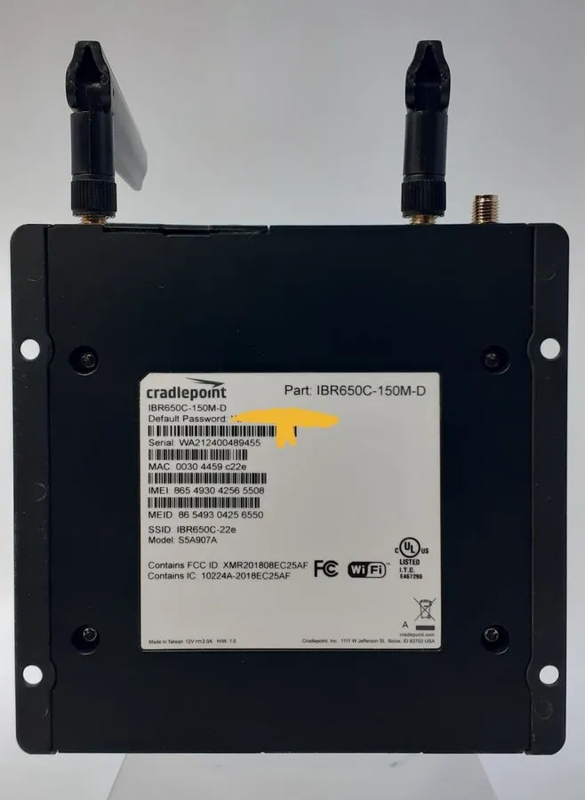 Маршрутизатор Cradlepoint IBR650C-150M-D S5A907A LTE Router No Antennas
