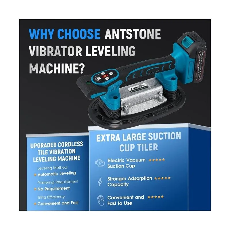Вакуумная присоска Tile Vibration Tool 283mm Suction Cup 882lbs/400kg, Handheld 