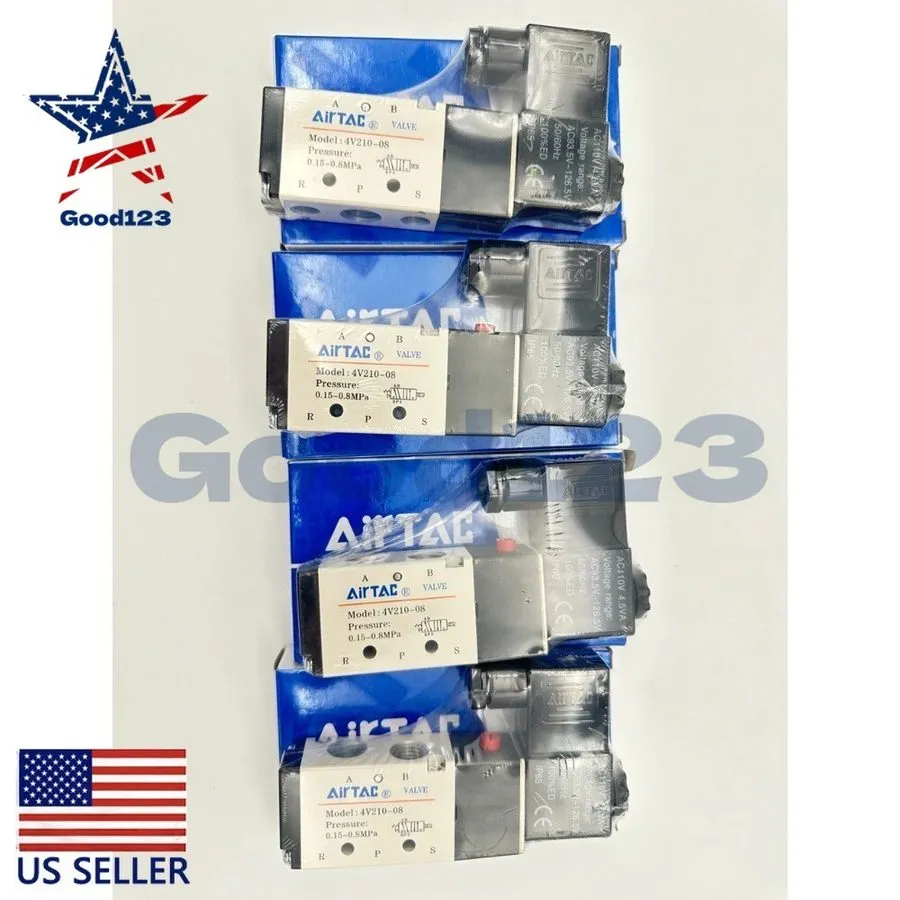 Пневмораспределитель AIRTAC 4V210-08 5/2-Way G1/4 Pneumatic Directional Valve 24