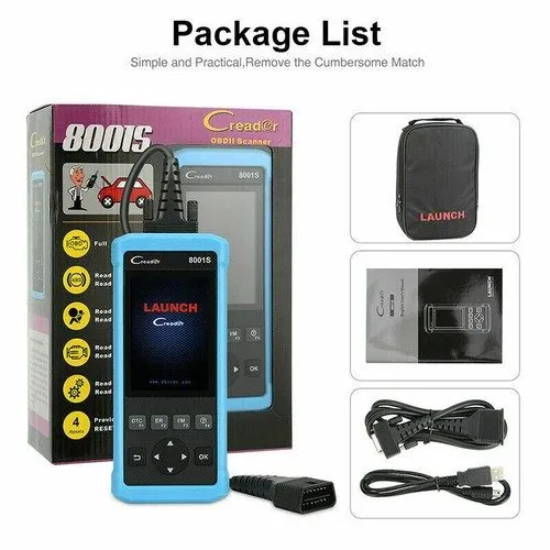 Диагностический сканер LAUNCH CR8001S OBD2 Scan Tool Auto Code er OBDII Car Diag — фото лота 2