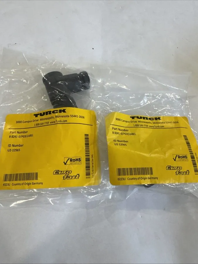 Датчик TURCK B8241-0 FIELD WIREABLE Right Angle 4 Pin CONNECTOR M12 U6555 — фото лота 1