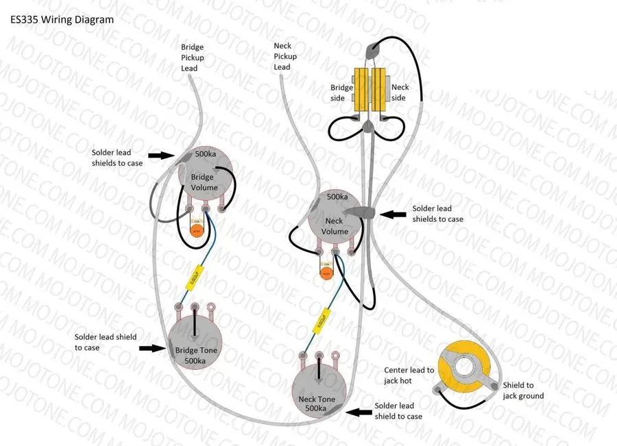 Жгут проводов Mojotone Pre-Wired ES-335 Guitar Wiring Harness
