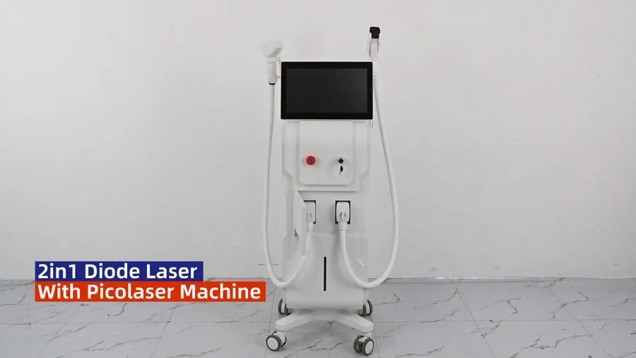 Диод 10bars 2in1 808nm Diode Laser Hair Removal Tattoo Removal Nd Yag Laser Mach