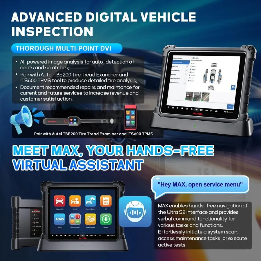 Диагностический сканер Autel MaxiSYS Ultra EV Intelligent Top Scanner VCMI Topol — фото лота 2