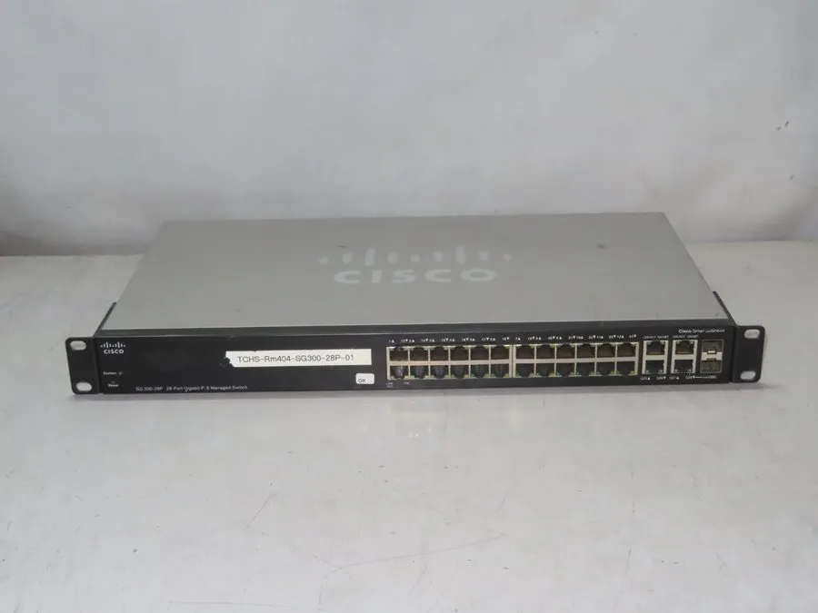 Коммутатор Cisco 28-Port GbE 2xSFP PoE 180W Managed Switch SG300-28P