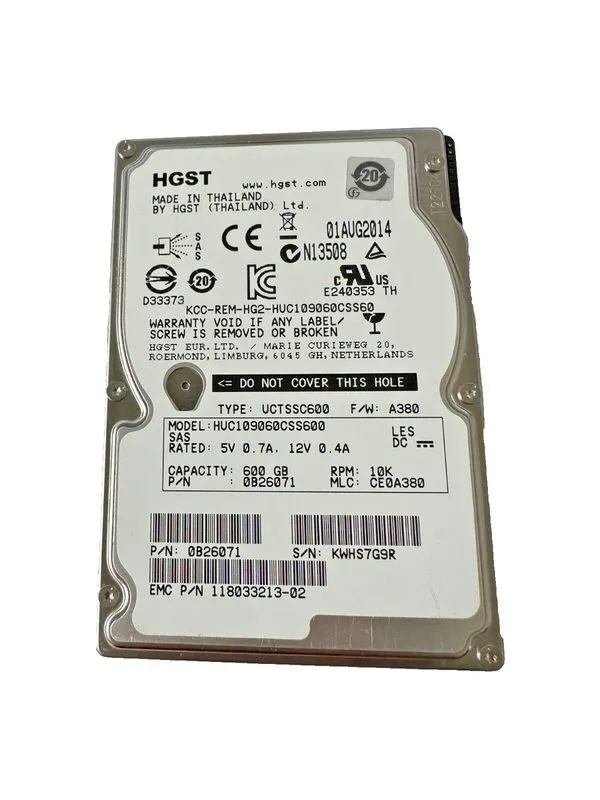 Жёсткий диск HGST Ultrastar C10K900 900GB 10K RPM SAS 6Gb/s 2.5" HDD HUC109090CS