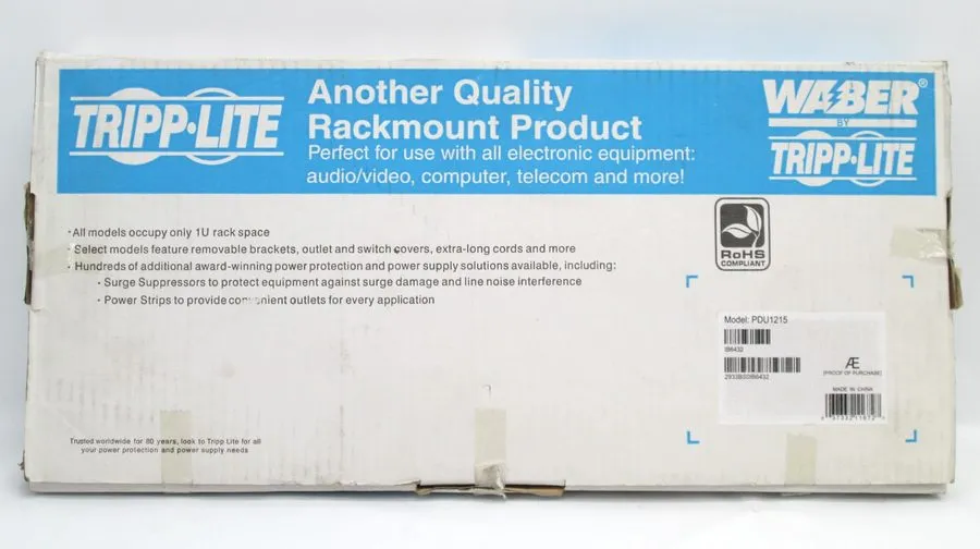 Блок розеток PDU Tripp Lite PDU1215 15A 120V Power Distribution Unit 12 Outlets 