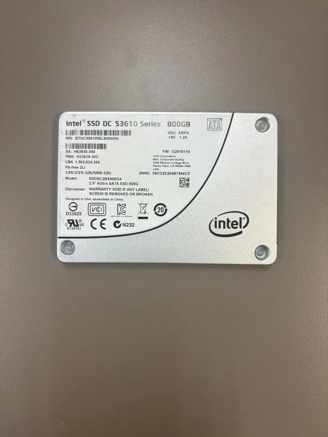 SSD-накопитель Intel DC S3610 Series 800GB SATA 6Gb/s 2.5inch Internal SSD SSDSC