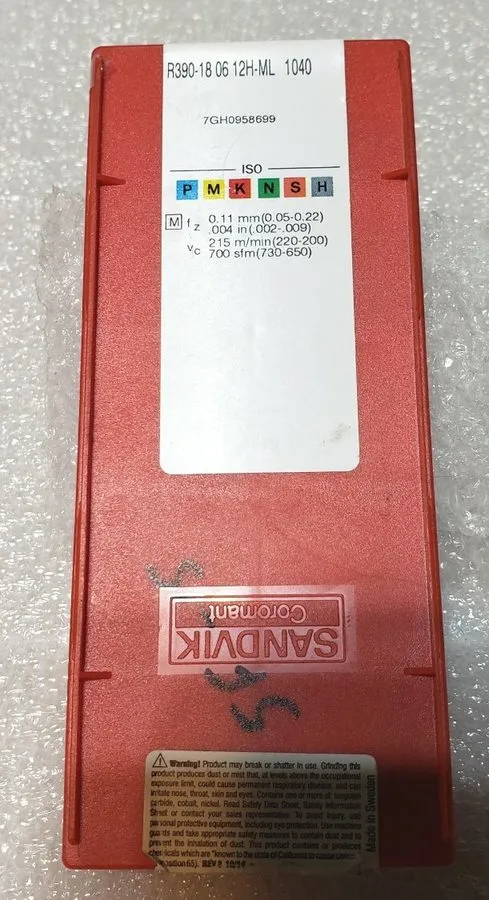 Режущий инструмент Sandvik R390-180612H-ML 1040 1040,CoroMill 390 Insert