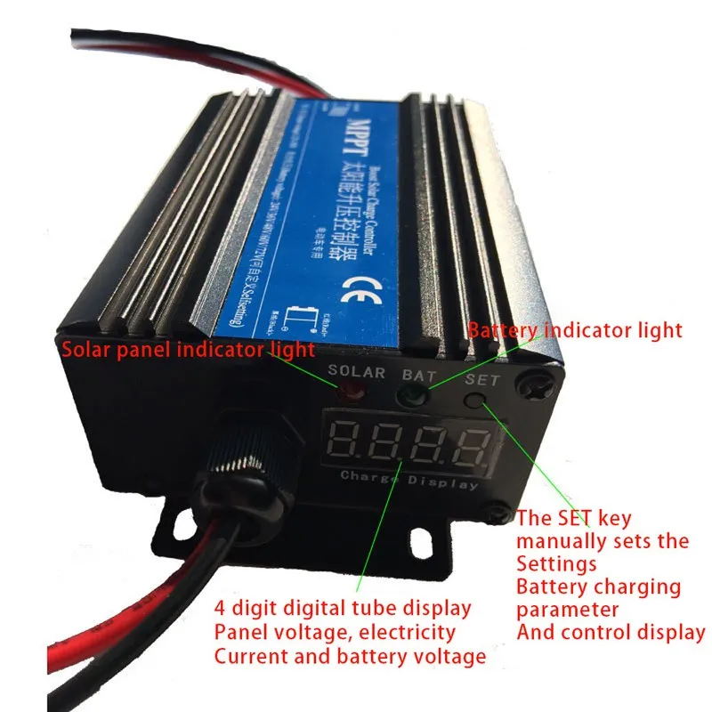 Аккумулятор MPPT Solar Charge Controller 300W 24V/36V/48V/60V/72V Solar Panel Bo — фото лота 2