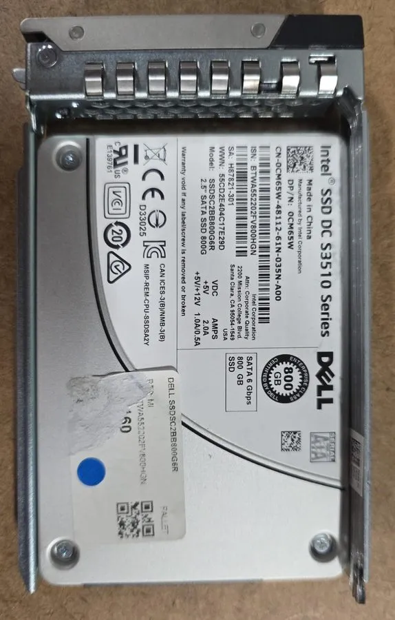 SSD-накопитель Dell 0CM65W Intel DC S3510 800GB SSD 2.5" SATA III 6Gb/s MLC SSDS