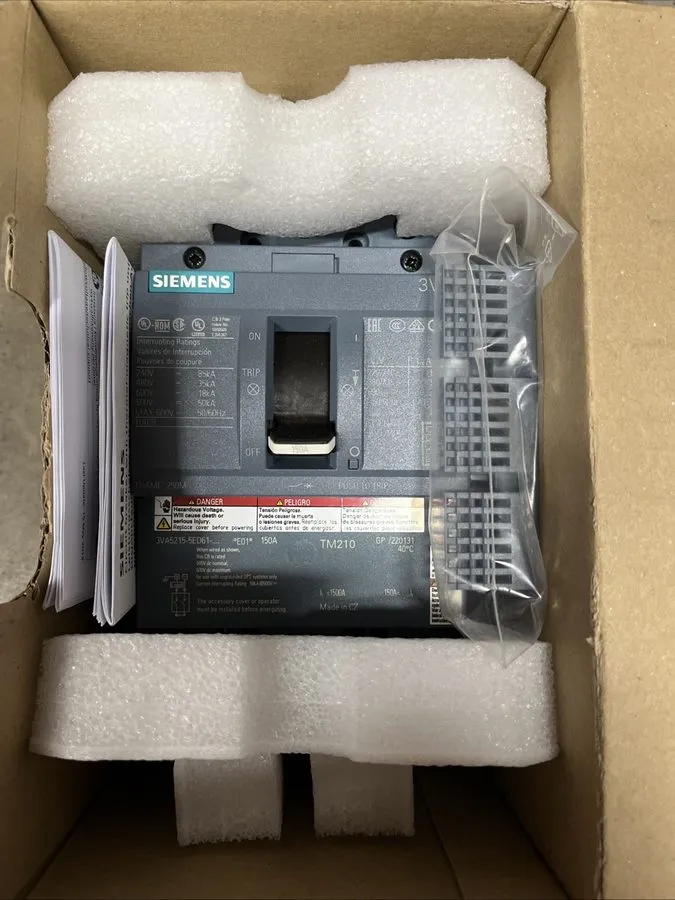 Автоматический выключатель SIEMENS 3VA5215-5ED31-0AA0 2-Pole 150A 600V Circuit B