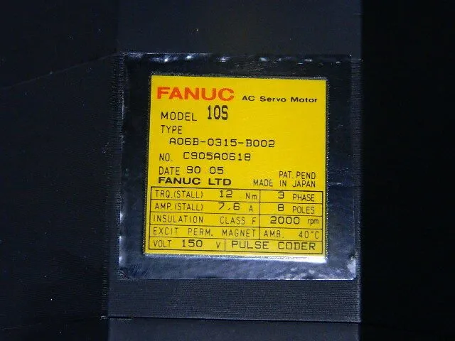 Серводвигатель FANUC AC Servo Motor A06B-0315-B002 Good Condition