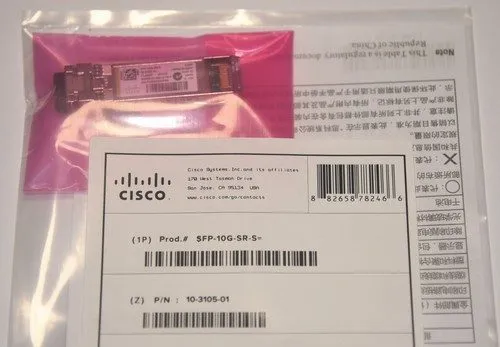 Трансивер Cisco SFP-10G-SR-S 10G SFP+ 850nm LC MMF Transceiver 10-3105-01