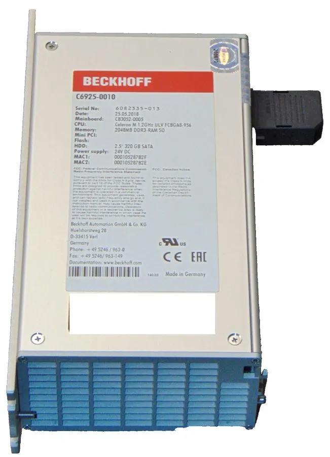 Промышленный компьютер Beckhoff C6925-0010 fanless control cabinet industrial PC