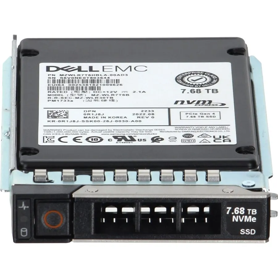 SSD-накопитель H4XPX Dell Samsung PM1733a 30.72TB NVMe PCIe Gen4 2.5" Intensive 