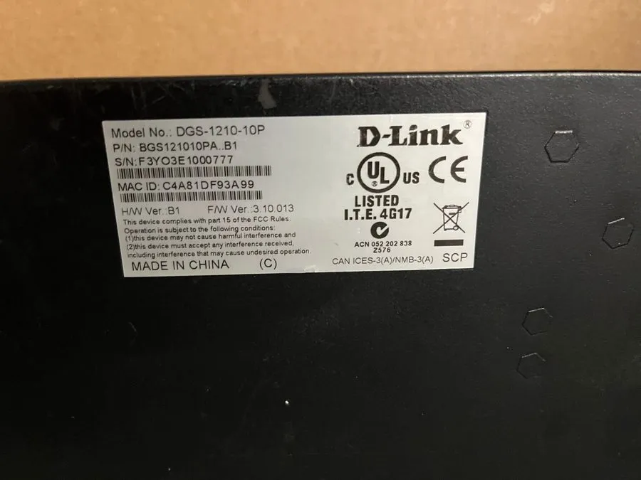 Коммутатор D-Link 10-Port Gigabit Smart Managed PoE+ (65W) Switch [DGS-1210-10P]