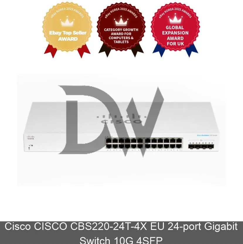 Коммутатор CBS220-24T-4X Switch Cisco 24 Ports 1GE, 4 Ports 10G SFP+Uplink CBS22