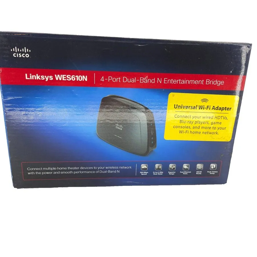 Коммутатор CISCO LINKSYS (WES610N) 4-PORT SWITCH DUAL BAND ENTERTAINMENT BRIDGE